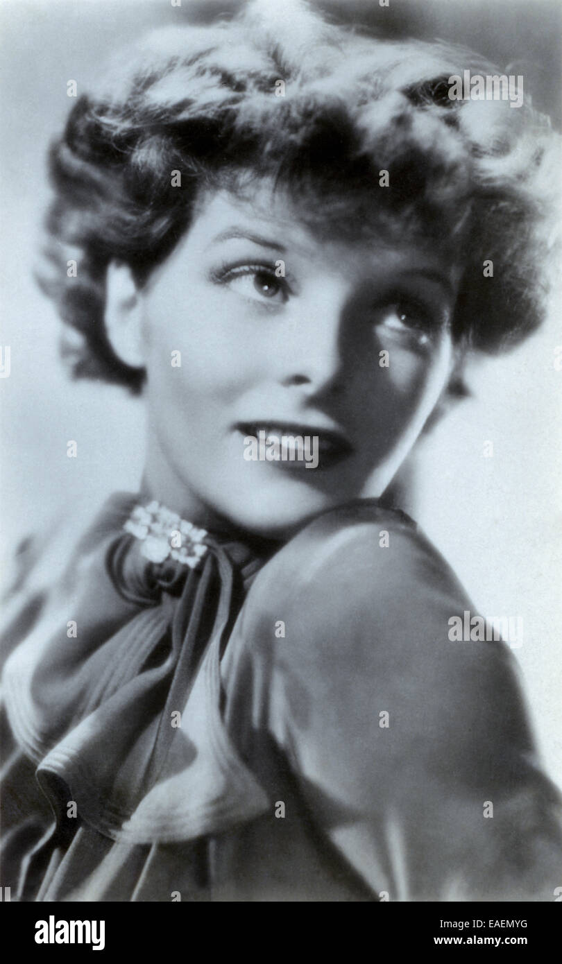 Katharine Hepburn da un 1930s Ross Verlag card Foto Stock