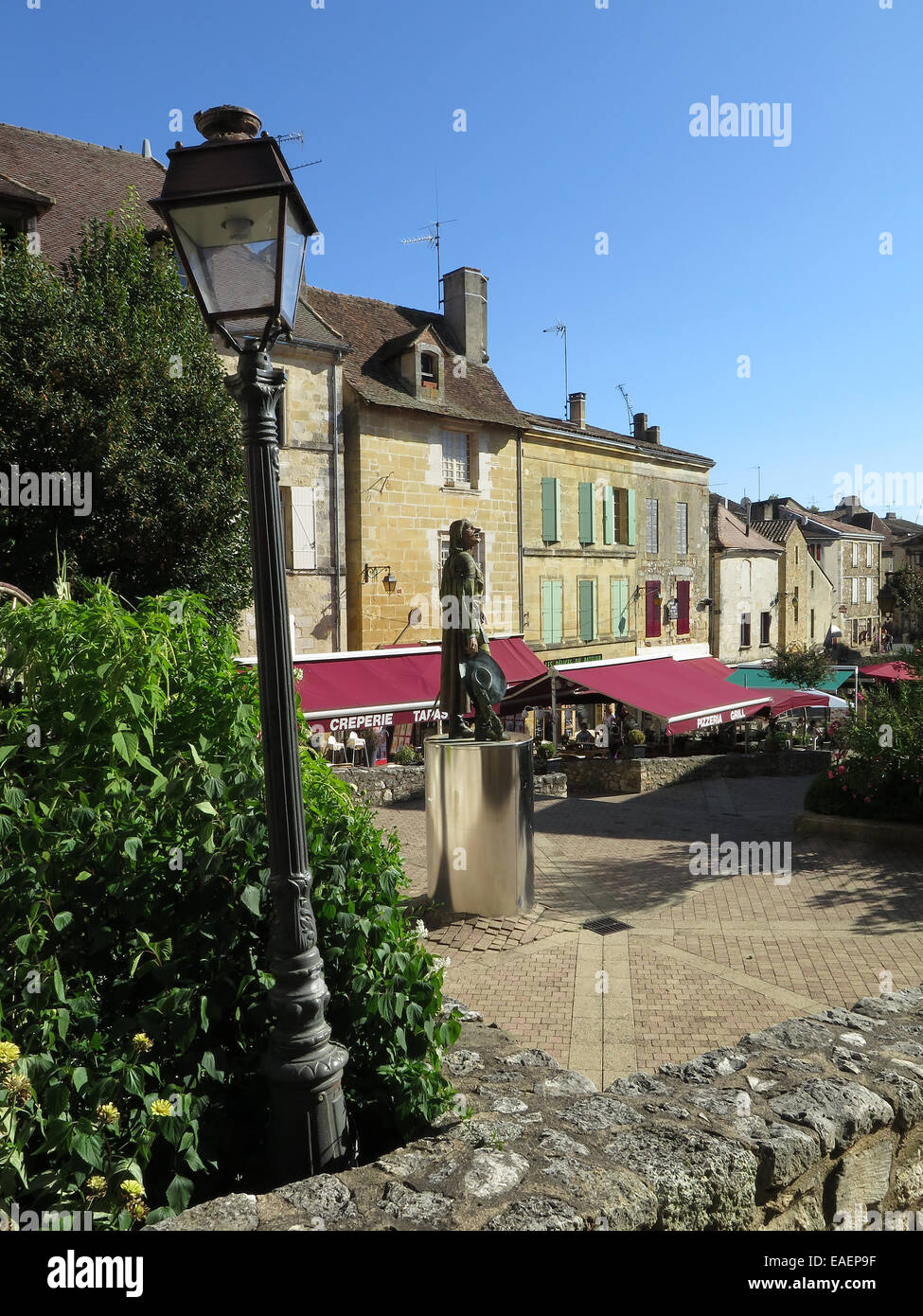 "Cyrano de Bergerac statua in Bergerac, Bordeaux, Francia Foto Stock