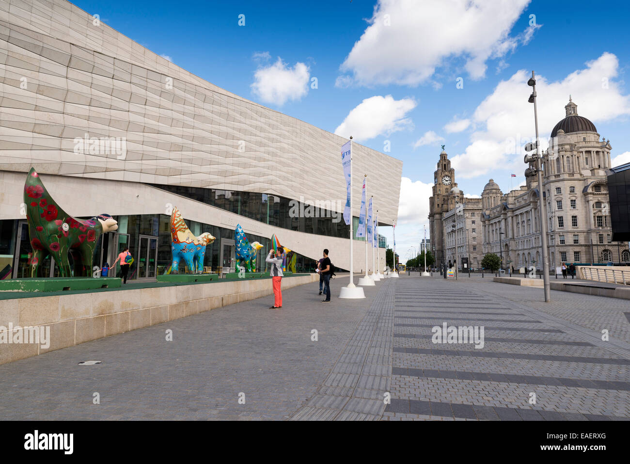 LIVERPOOL, Regno Unito - 10 giugno 2014: Il Museo di Liverpool, inaugurato nel 2011 in un edificio nuovo di zecca su di Liverpool Foto Stock