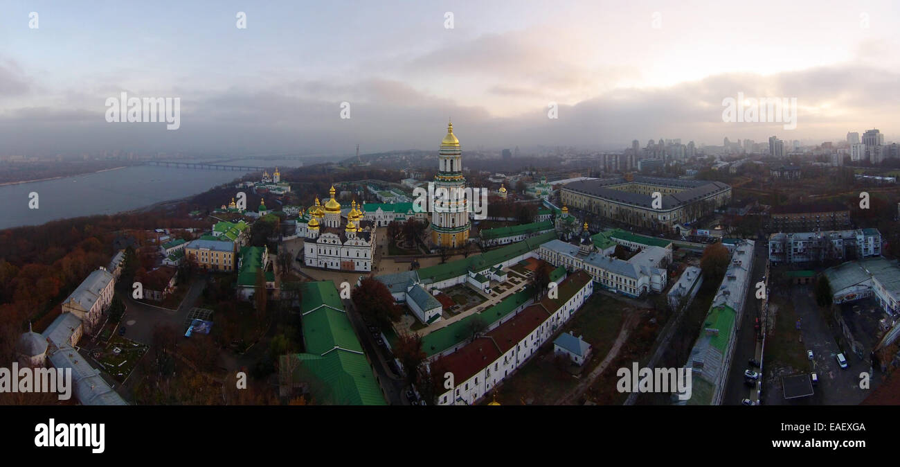 Vista aerea del Kiev-Pechersk Lavra Foto Stock