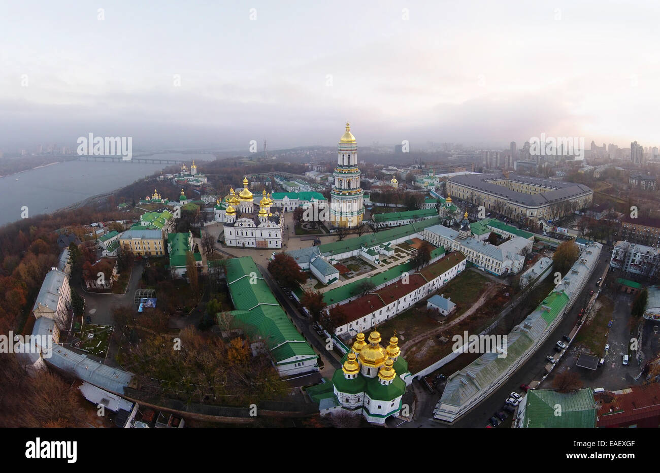 Vista aerea del Kiev-Pechersk Lavra Foto Stock