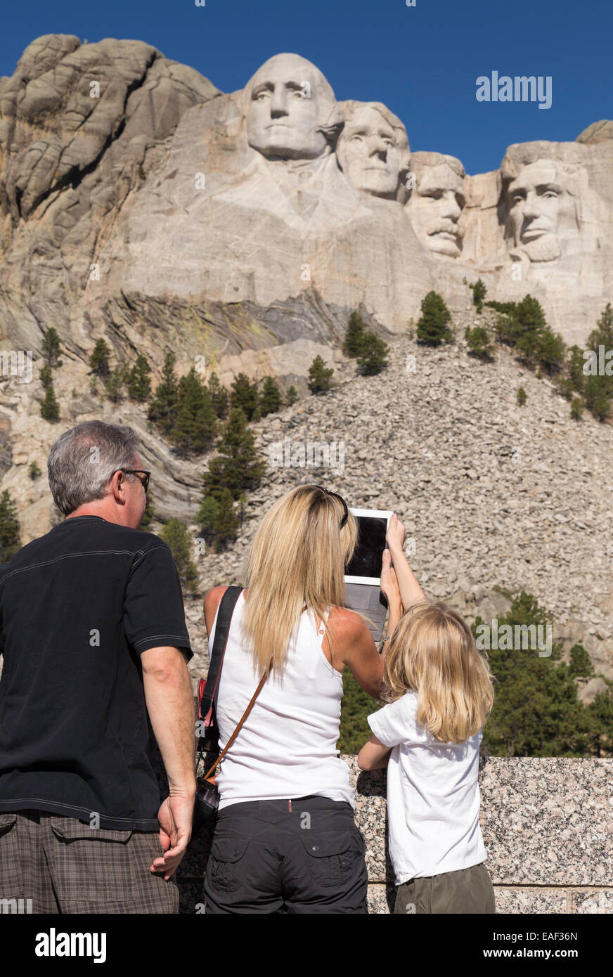 Mount Rushmore National Memorial, SD, STATI UNITI D'AMERICA Foto Stock