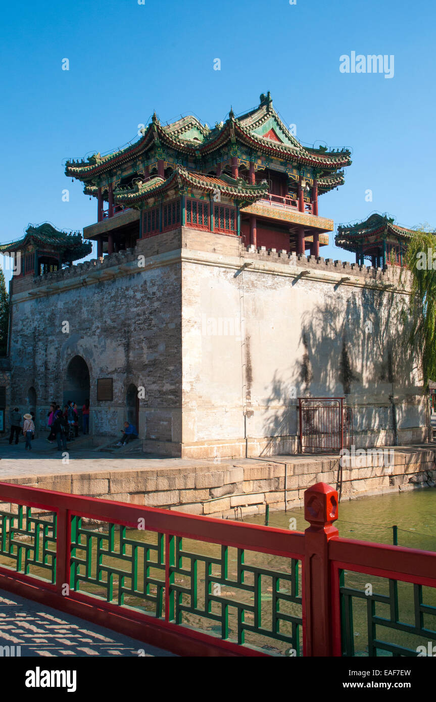 Torre Wenchang, Palazzo Estivo, Pechino Foto Stock
