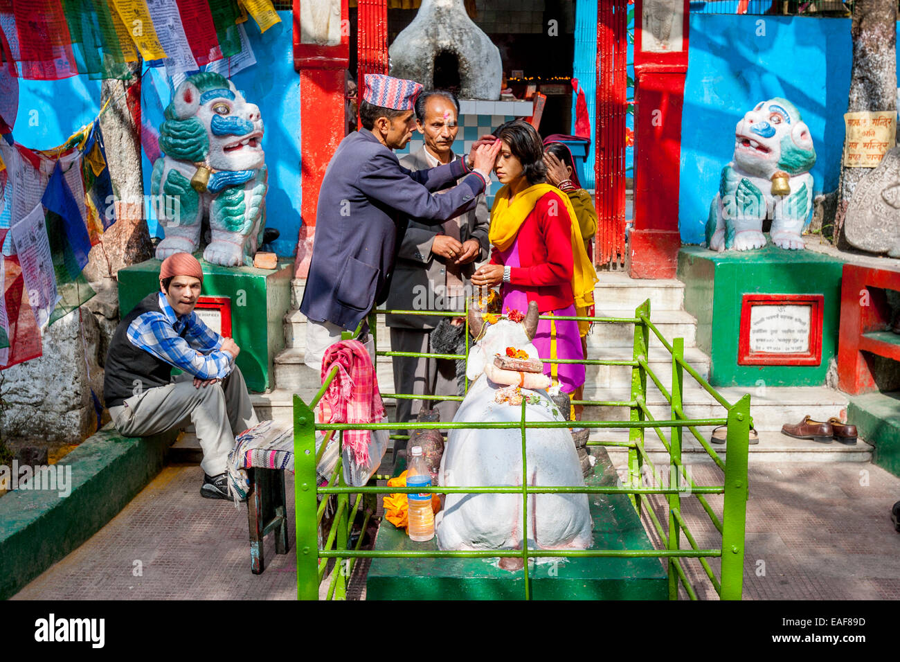 Mahakal Tempio e santuario buddista, Osservatorio Hill, Darjeeling, West Bengal, India Foto Stock