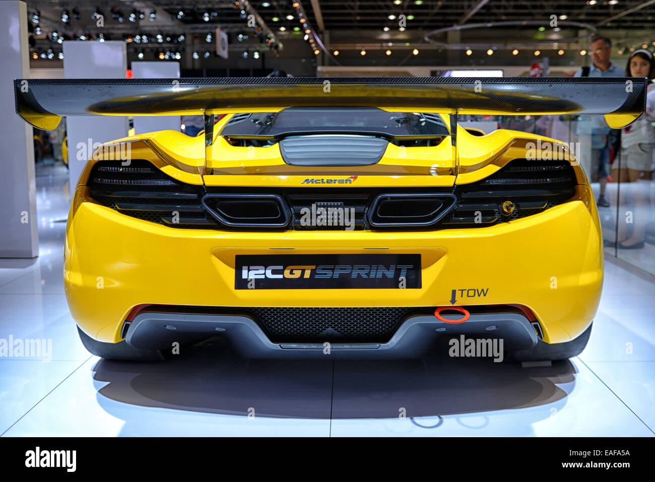 McLaren 12CGT in stand a Dubai Motor Show 2013, Emirati arabi uniti Foto Stock