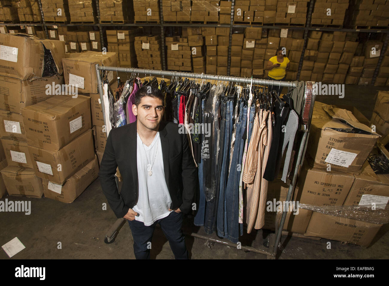 Los Angeles, California, USA. Xxi oct, 2014. Adie Meiri, fondatore del sito di ecommerce Le Jolie, che vende abiti di lusso e accessori a prezzi scontati. © Ringo Chiu/ZUMA filo/Alamy Live News Foto Stock