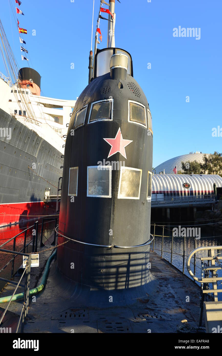 B-427 è stato un progetto 641 (Foxtrot-classe) diesel-elettrico sottomarino di attacco della marina militare sovietica e è ora alla lunga spiaggia di Los Angeles Foto Stock