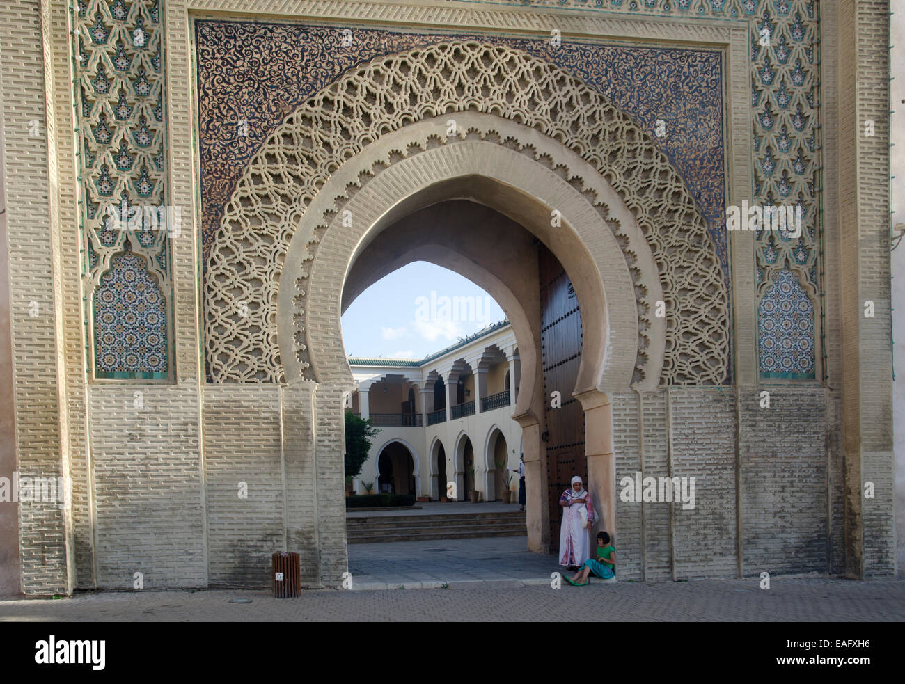 Bab El Mansour Meknes Foto Stock