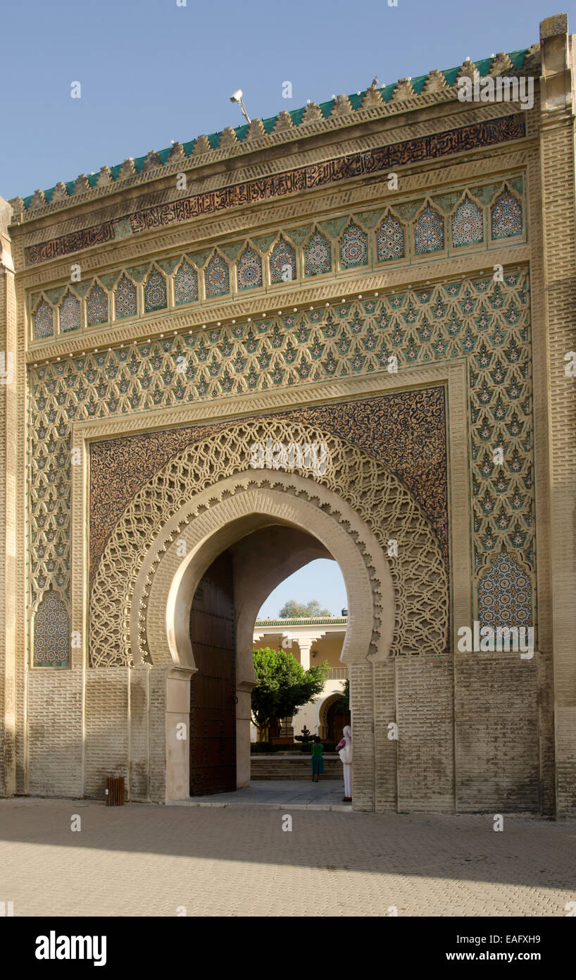 Bab El Mansour Meknes Foto Stock