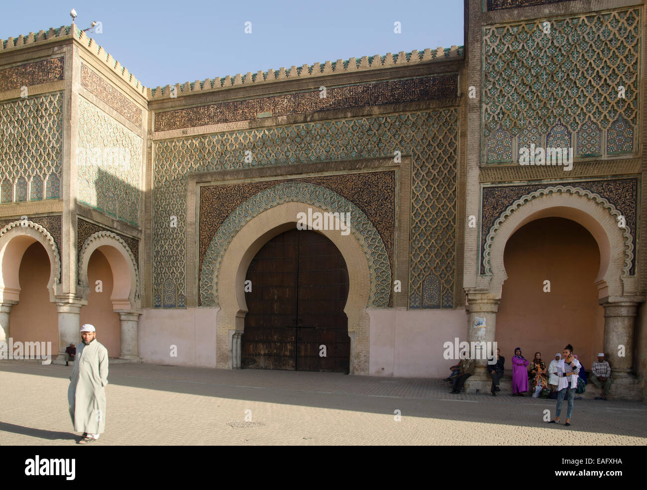 Bab El Mansour Meknes Foto Stock
