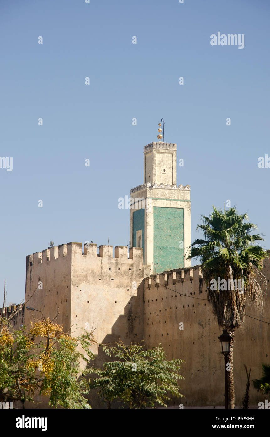 Bastioni in Meknes Marocco Foto Stock