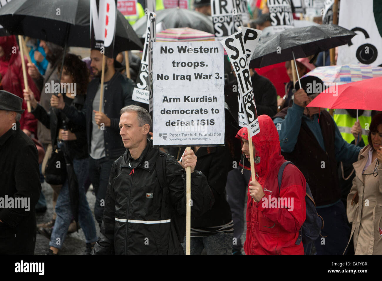Fermare la guerra coalizione marzo a Downing street Foto Stock