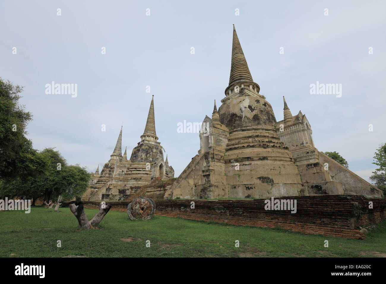 Wat Phra Si Sanphet - al parco storico di Ayutthaya - Thailandia Foto Stock