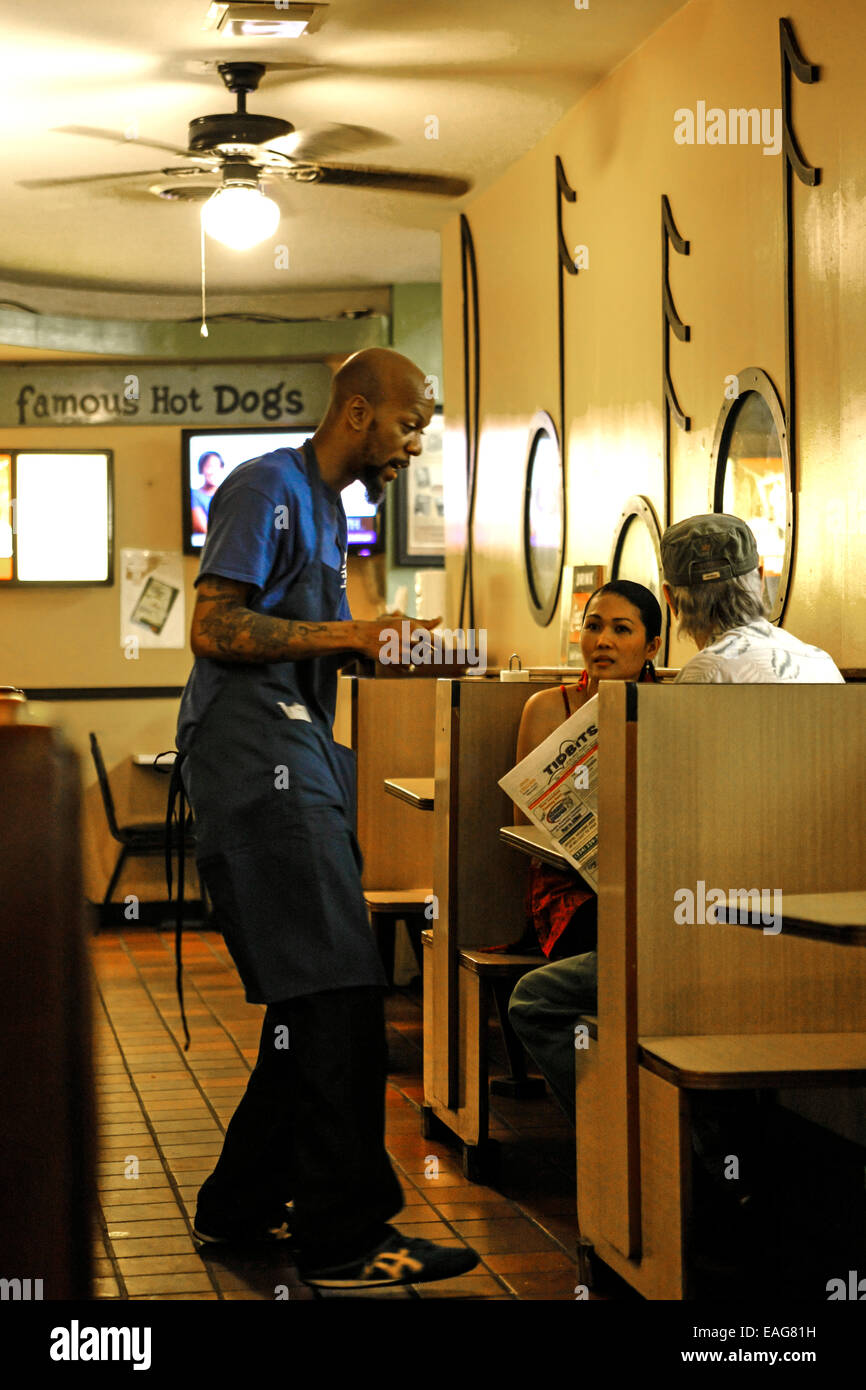 All'interno di Chris' Hotdog fast-food a Montgomery AL dove Hank Williams scrisse le sue canzoni Foto Stock