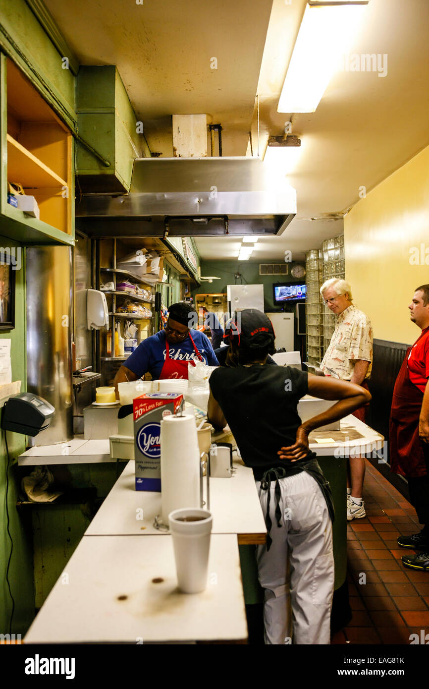 All'interno di Chris' Hotdog fast-food a Montgomery AL dove Hank Williams scrisse le sue canzoni Foto Stock