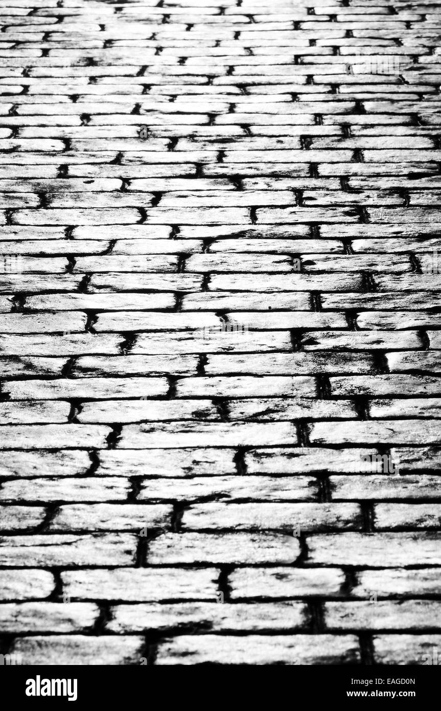 Sfondo della pavimentazione in pietra mattoni Foto Stock