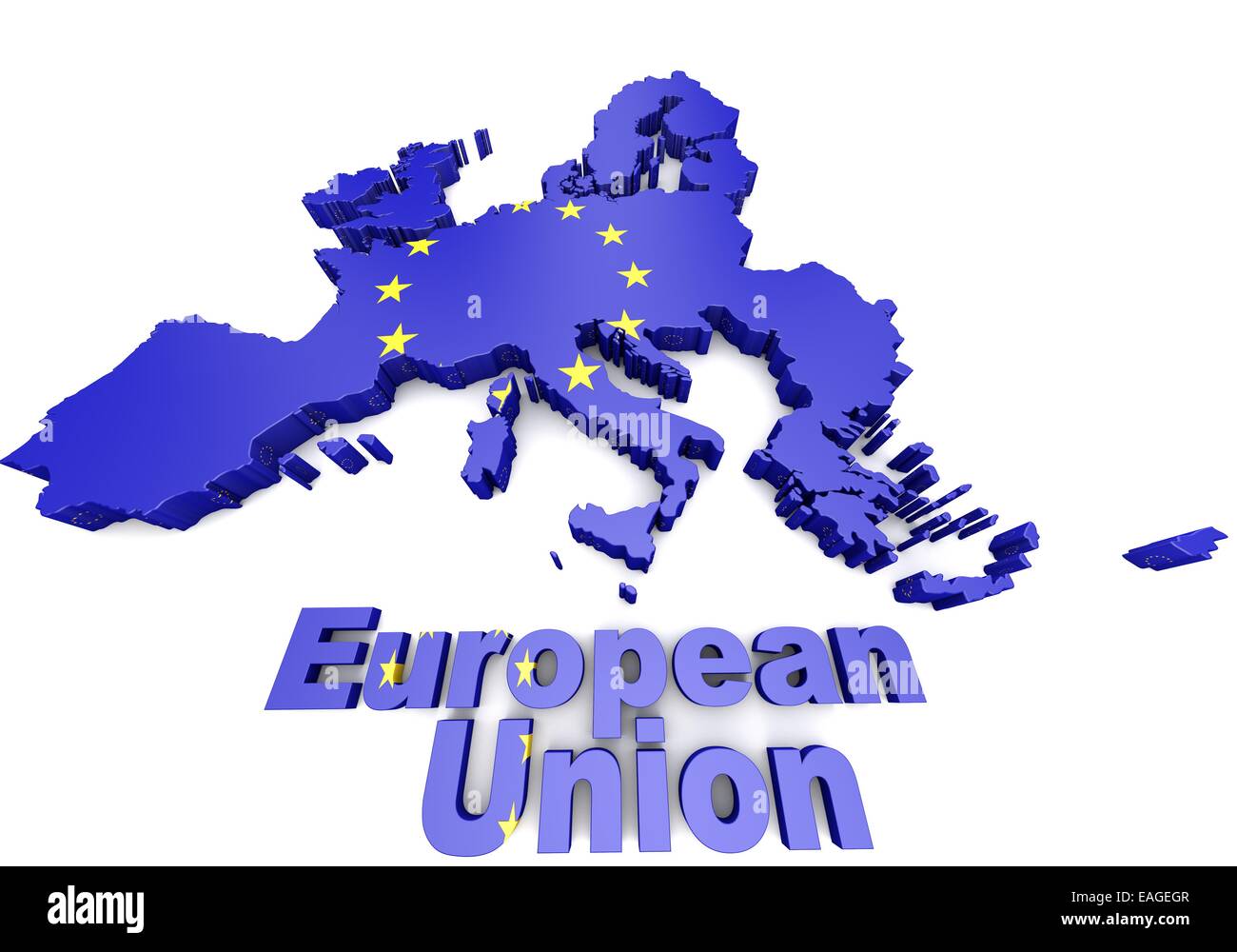 Mappa di paesi europei business 3d illustrazione Foto Stock
