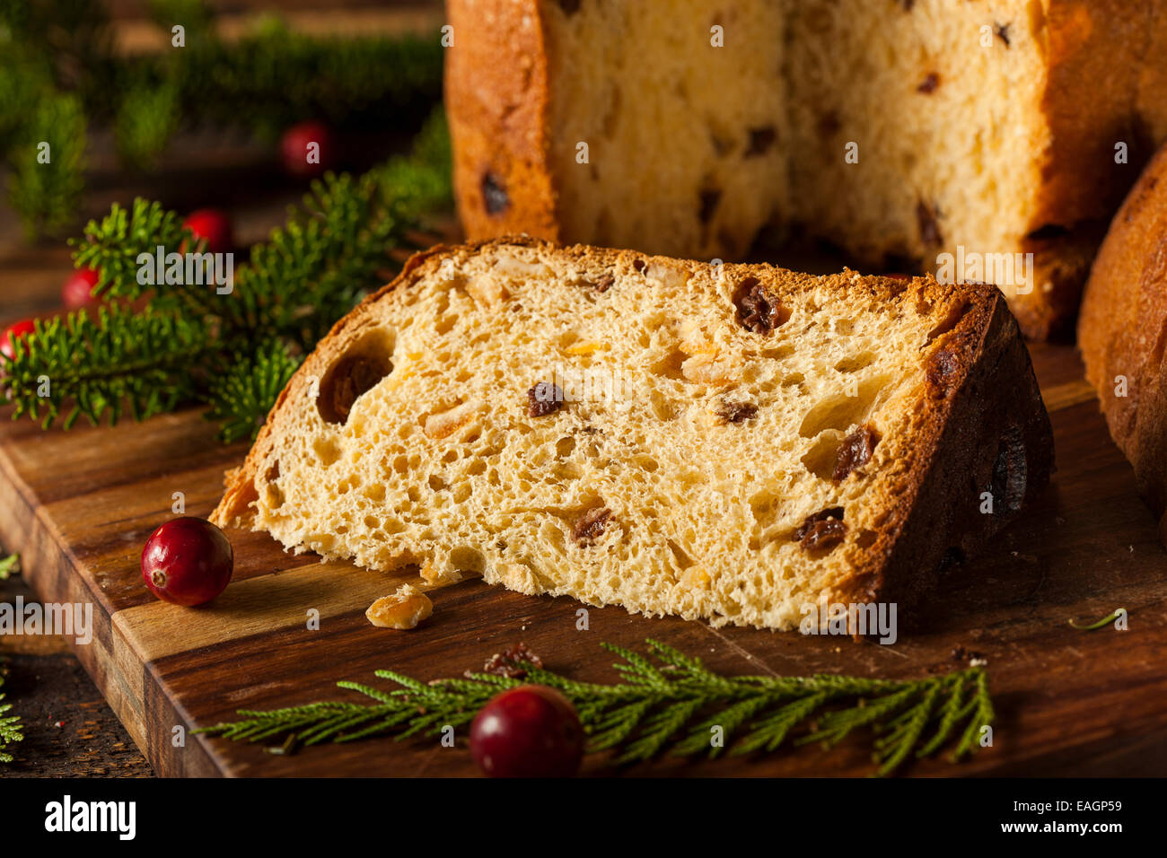 Panettoni artigianali torta alla frutta pronto per Natale Foto Stock