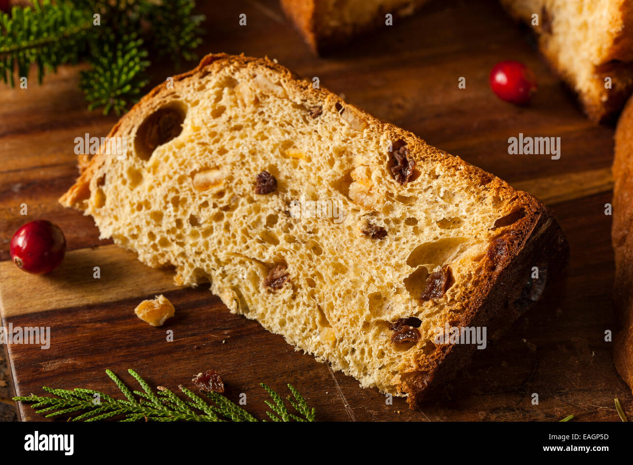 Panettoni artigianali torta alla frutta pronto per Natale Foto Stock