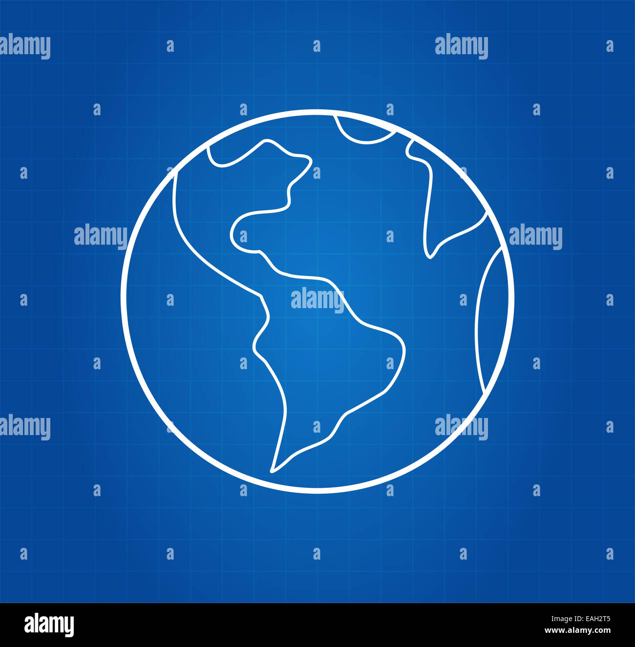 Il Pianeta Terra Cianografia Foto Stock