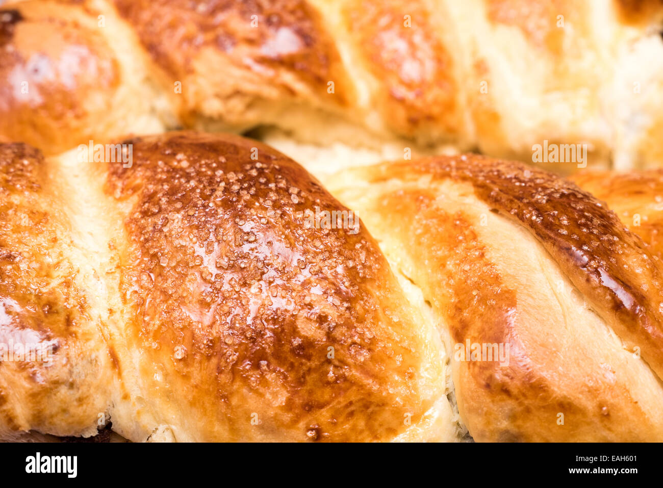 Tradizionale rumena Natale e Pasqua torta Cozonac Closeup Foto Stock