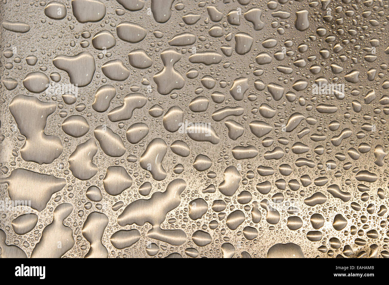 Gocce d'acqua sulla ancora. Bacground astratto Foto Stock