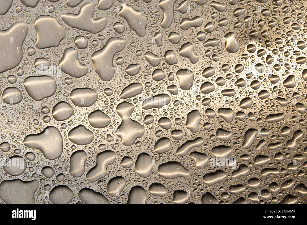 Gocce d'acqua sulla ancora. Bacground astratto Foto Stock