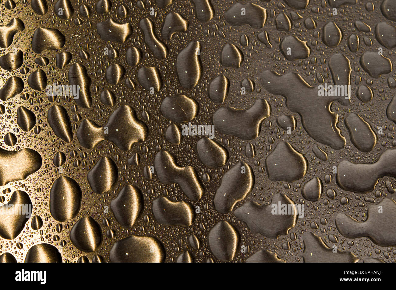 Gocce d'acqua sulla ancora. Bacground astratto Foto Stock