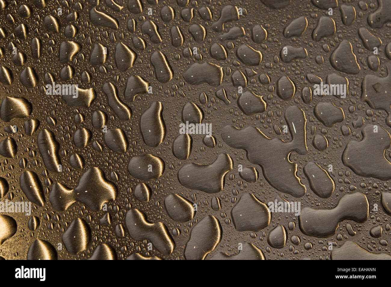 Gocce d'acqua sulla ancora. Bacground astratto Foto Stock