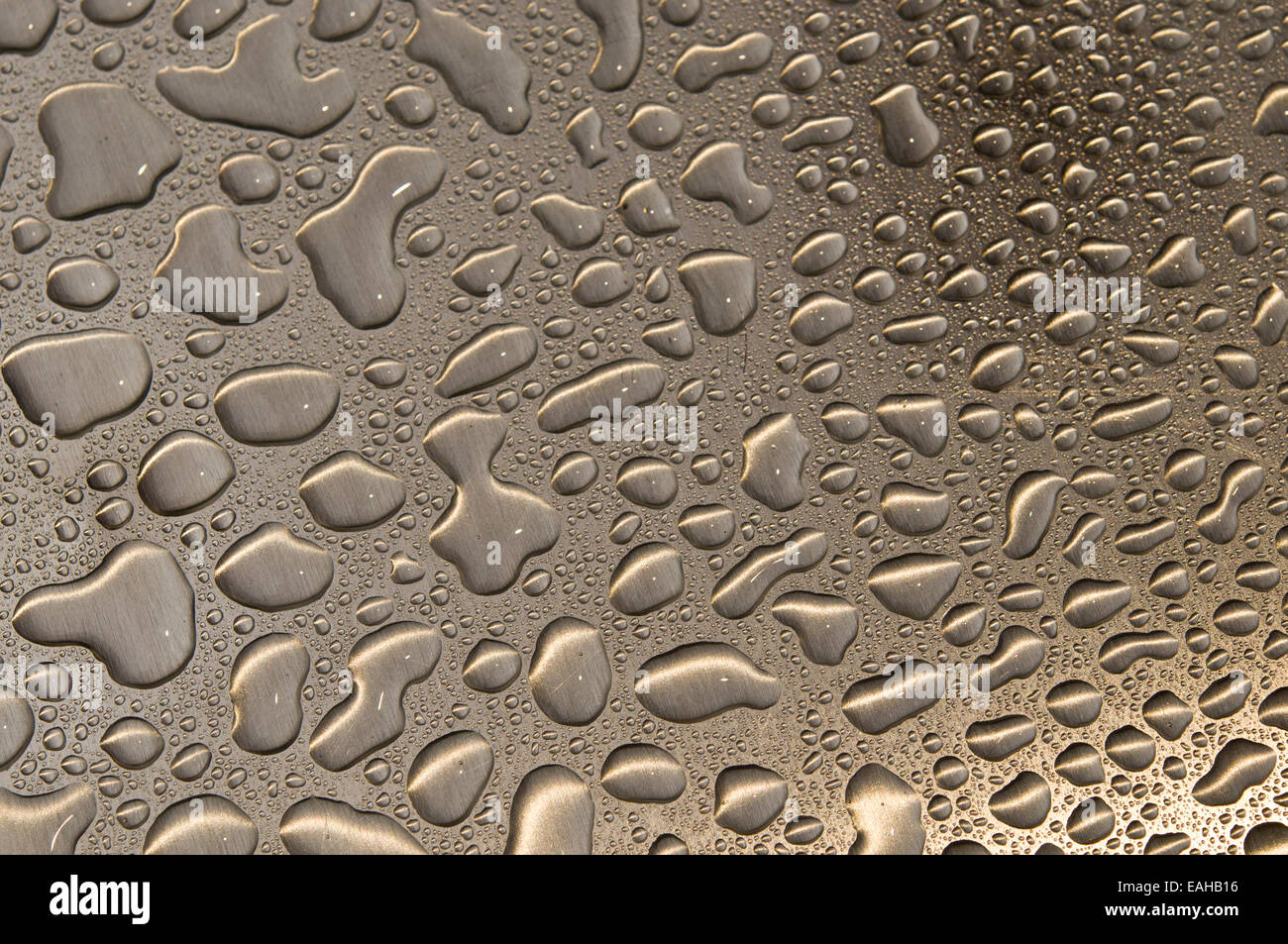 Gocce d'acqua sulla ancora. Bacground astratto Foto Stock