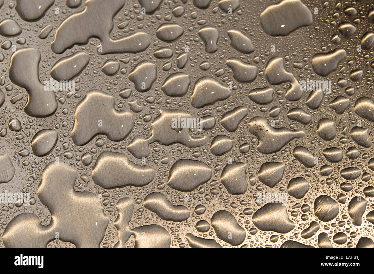 Gocce d'acqua sulla ancora. Bacground astratto Foto Stock