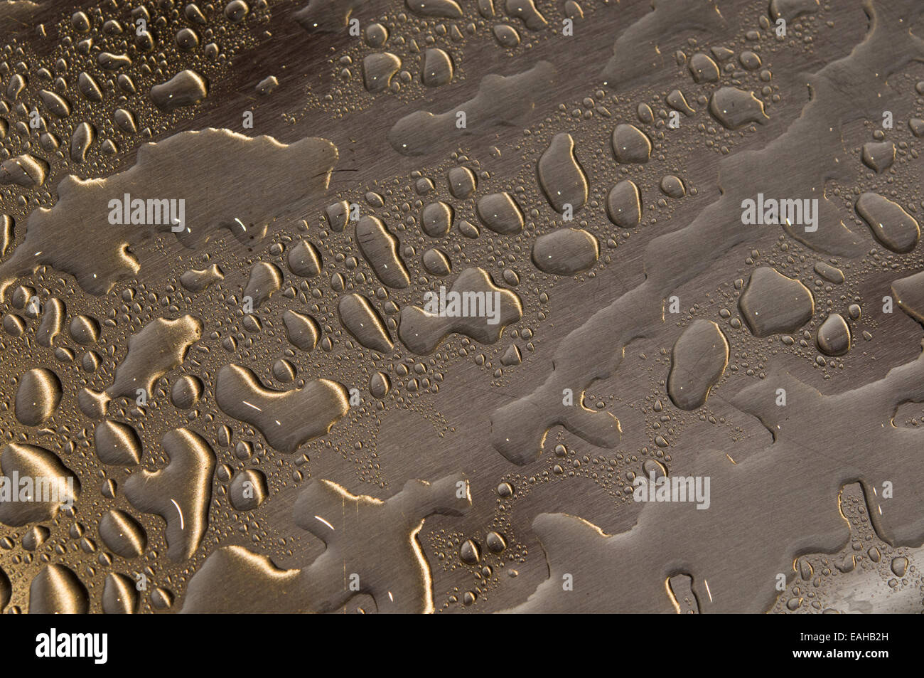 Gocce d'acqua sulla ancora. Bacground astratto Foto Stock