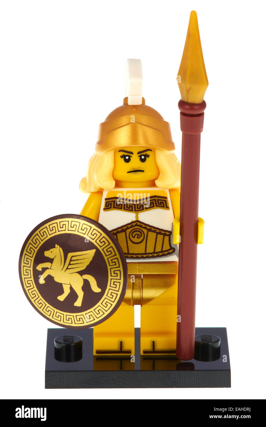 Lego femmina figura battaglia Dea Foto stock - Alamy
