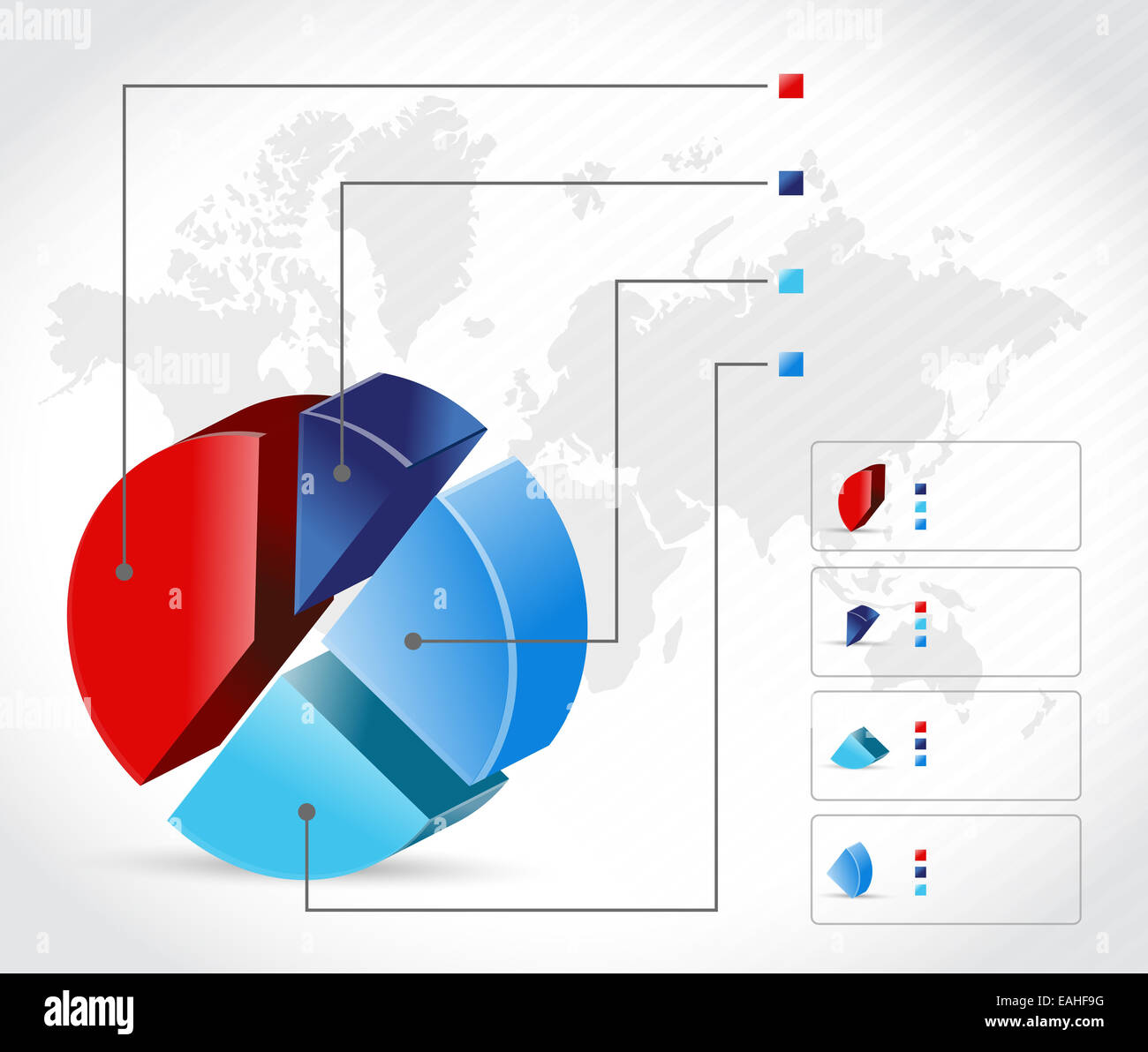 Business finance info illustrazione grafica Foto Stock