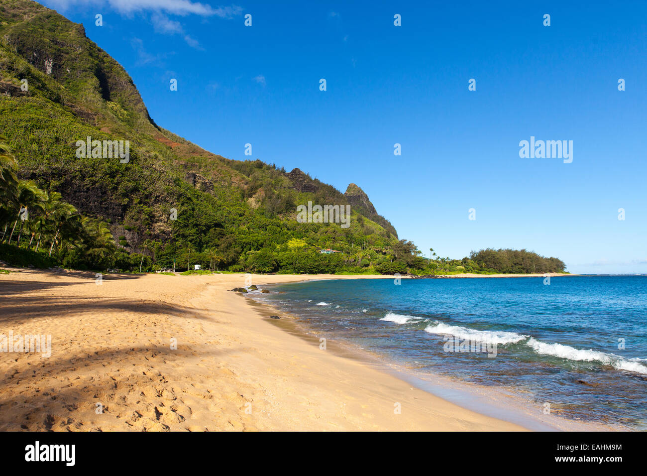 Haena Beach, Kauai, Hawaii, STATI UNITI D'AMERICA Foto Stock