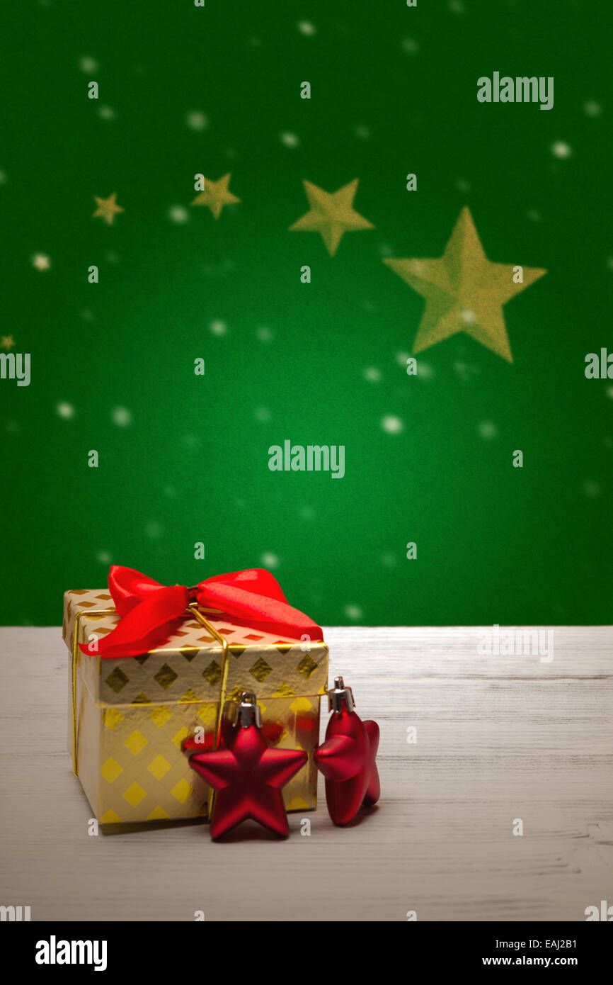Il tempo di Avvento e Natale carta con sfondo festosa e copyspace Foto Stock