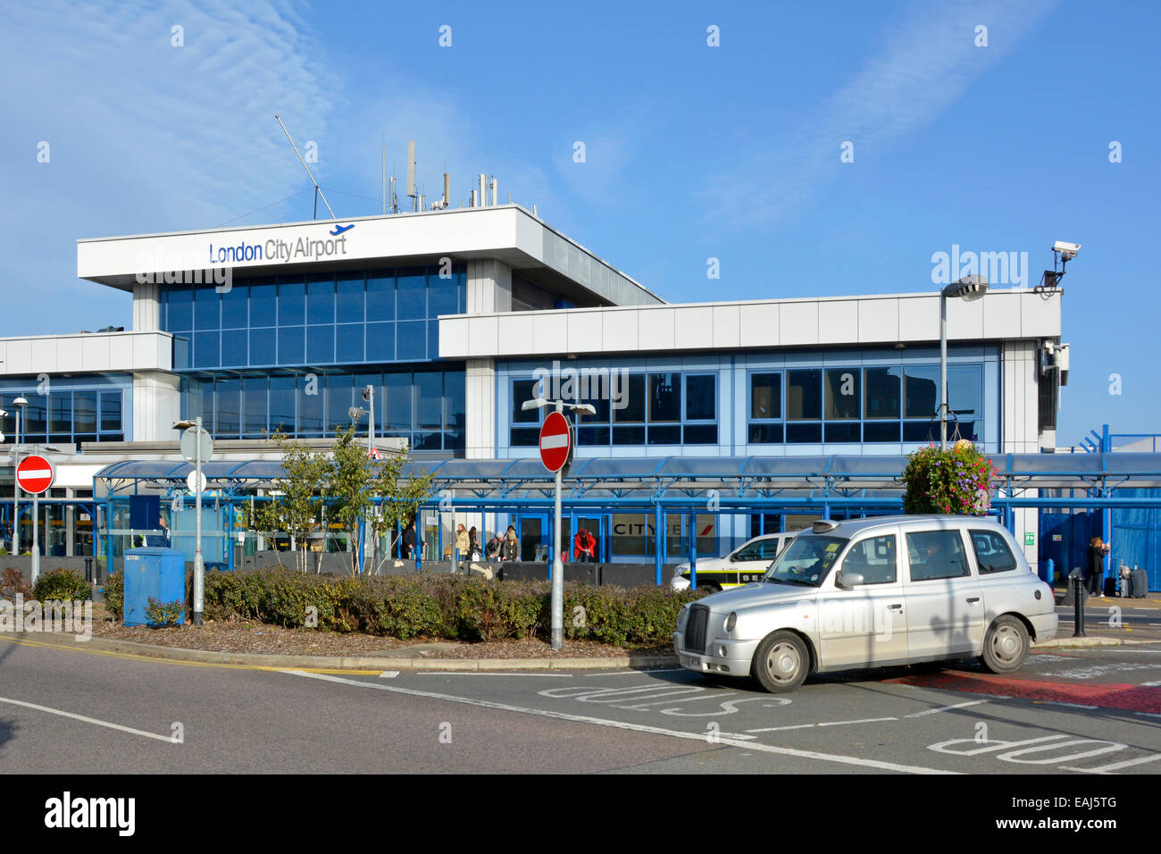 London City Airport passeggero principale entrata legata anche accesso esteso alle Docklands Light Railway & station Silvertown Newham Est Londra Inghilterra REGNO UNITO Foto Stock
