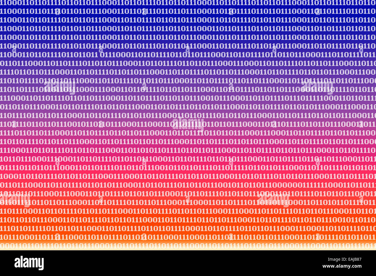 Calcolatore binario sfondo del codice Foto Stock