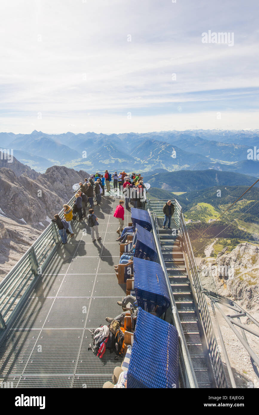 Dachstein, Stiria, Austria, Skywalk Foto Stock