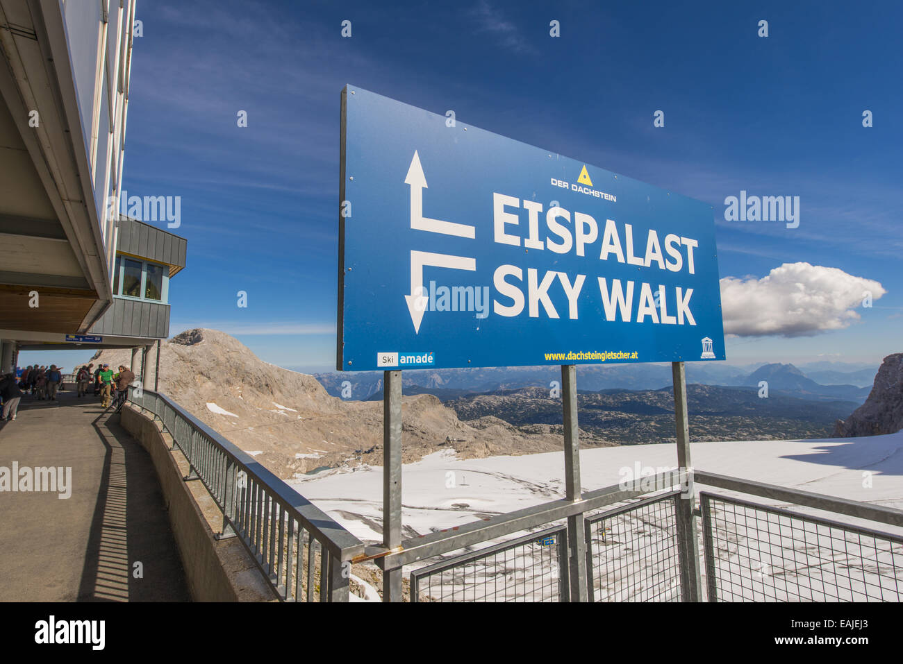 Dachstein, Stiria, Austria, Skywalk Foto Stock