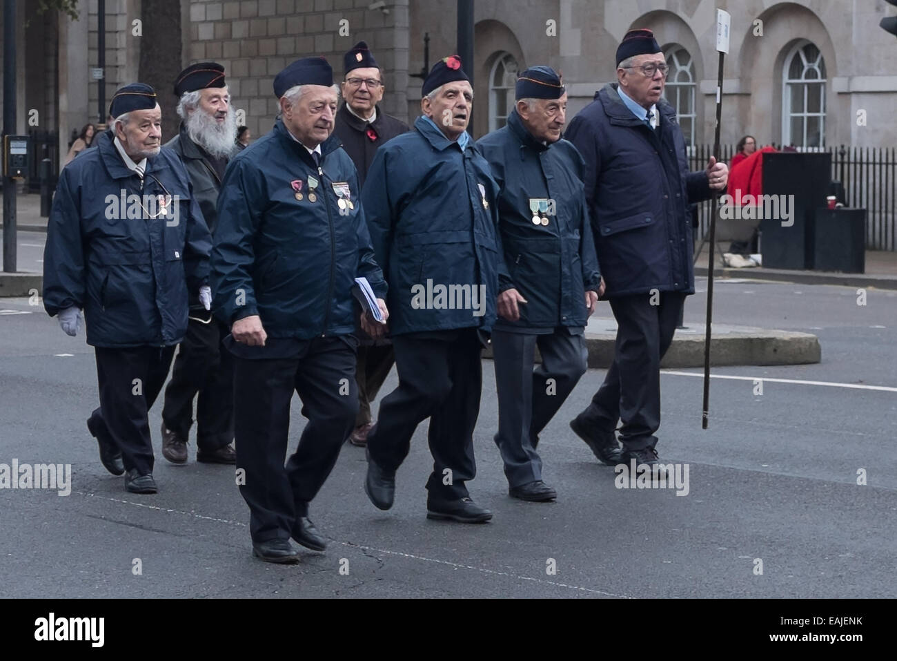 Londra, Regno Unito. Xvi Nov, 2014. Domenica Nov xvi l'Associazione ebraica di Ex-Servicemen (AJEX) & le donne sfilavano presso il cenotafio in London Credit: Geoff Shaw/Alamy Live News Foto Stock