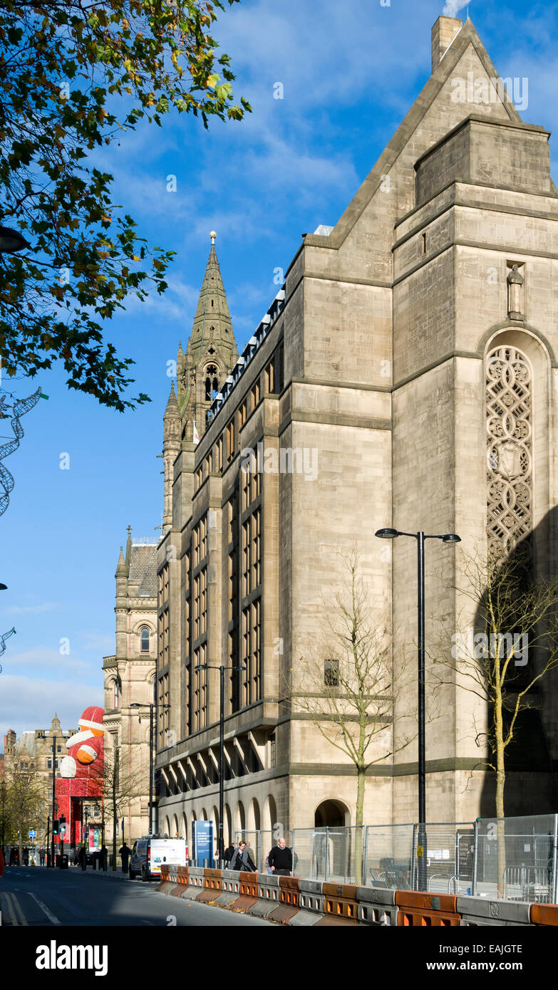 Il municipio edificio di estensione, da Mount Street, Manchester, Inghilterra, Regno Unito Foto Stock