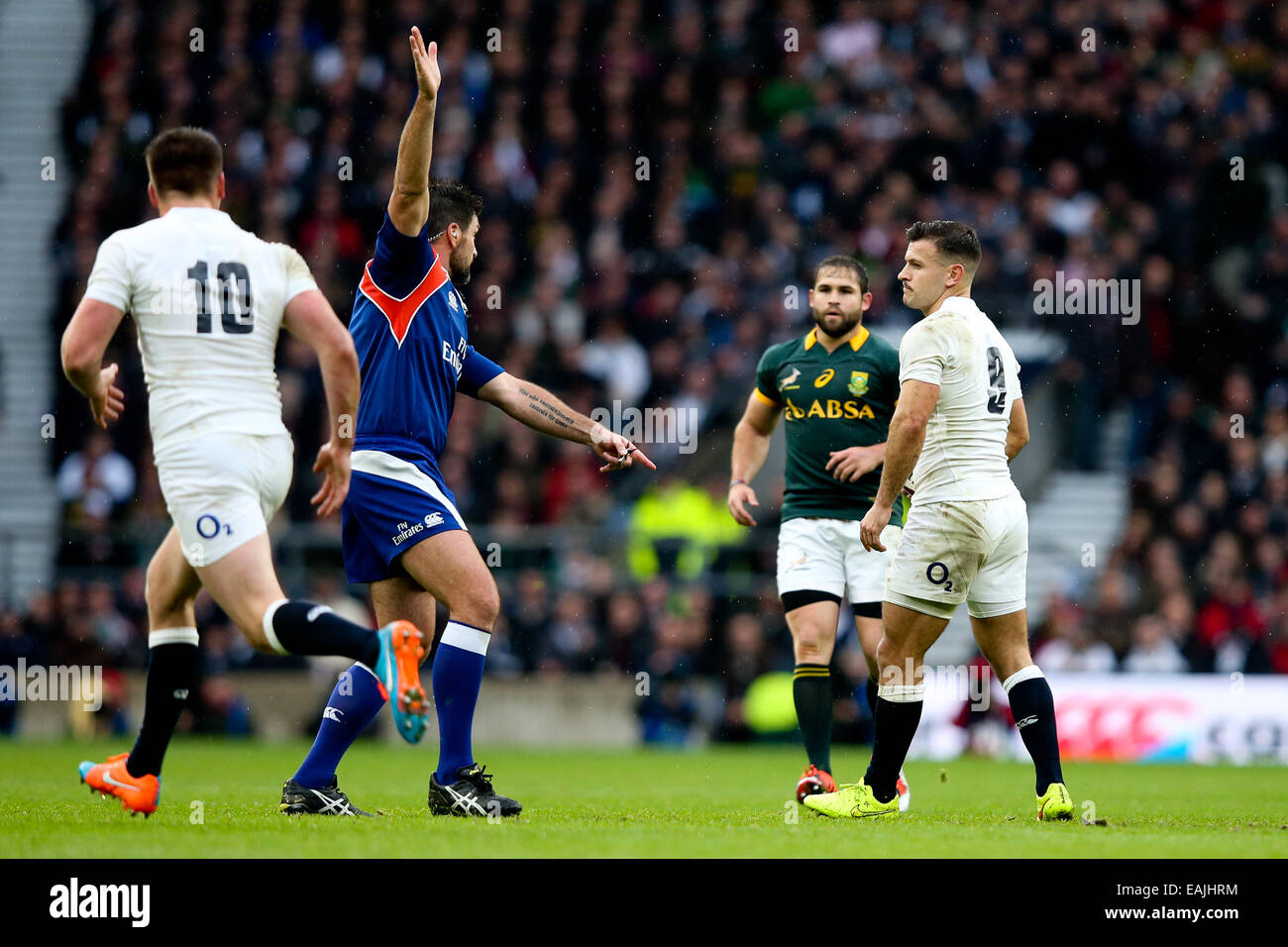 Londra, Regno Unito. Xv Nov, 2014. QBE Autunno intenzionali - Inghilterra vs Sud Africa - Twickenham Stadium - Londra - 15/11/2014 - Pic Charlie Forgham-Bailey/Sportimage. © csm/Alamy Live News Foto Stock
