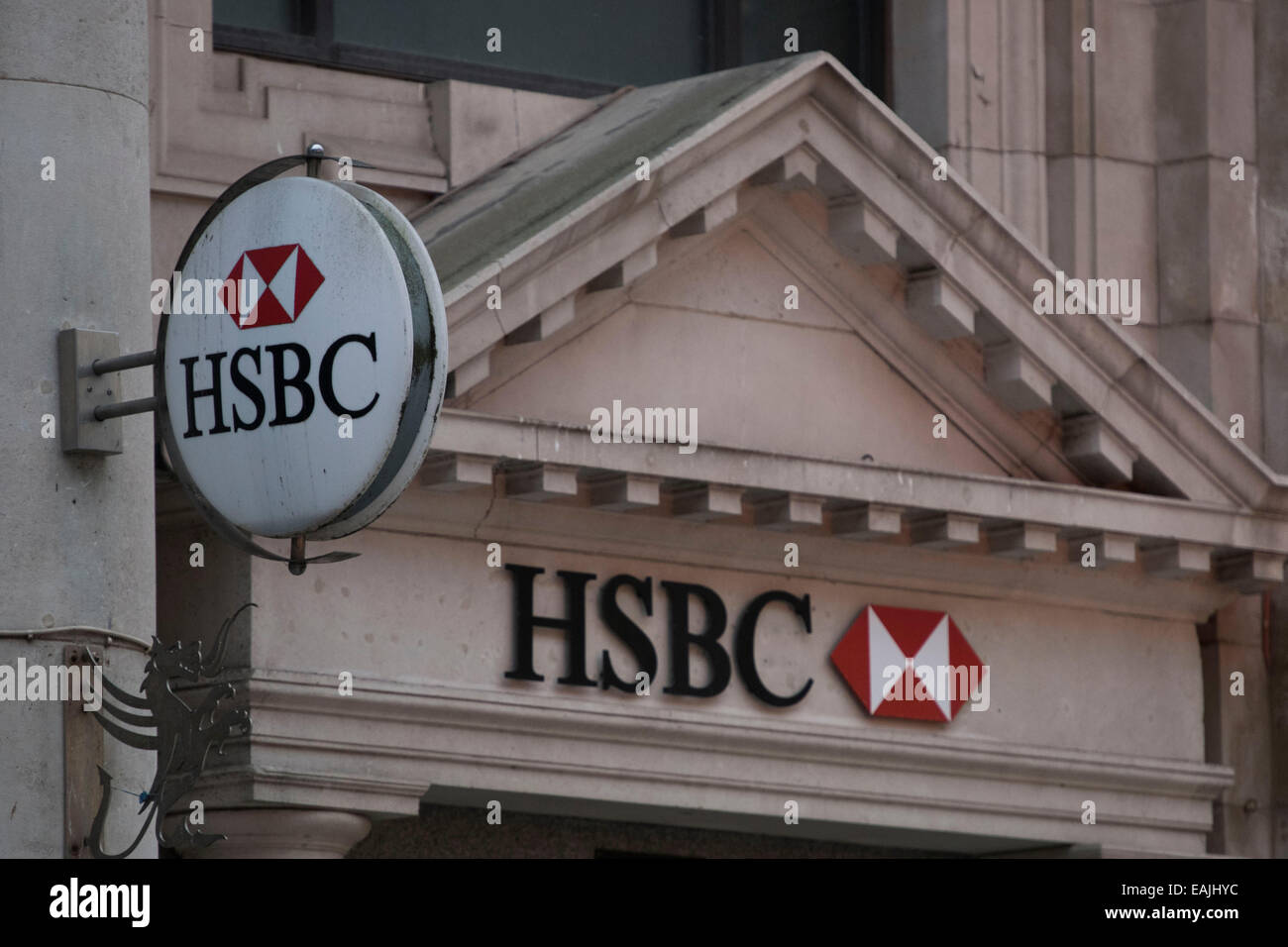 Esterno della banca HSBC filiale. Foto Stock