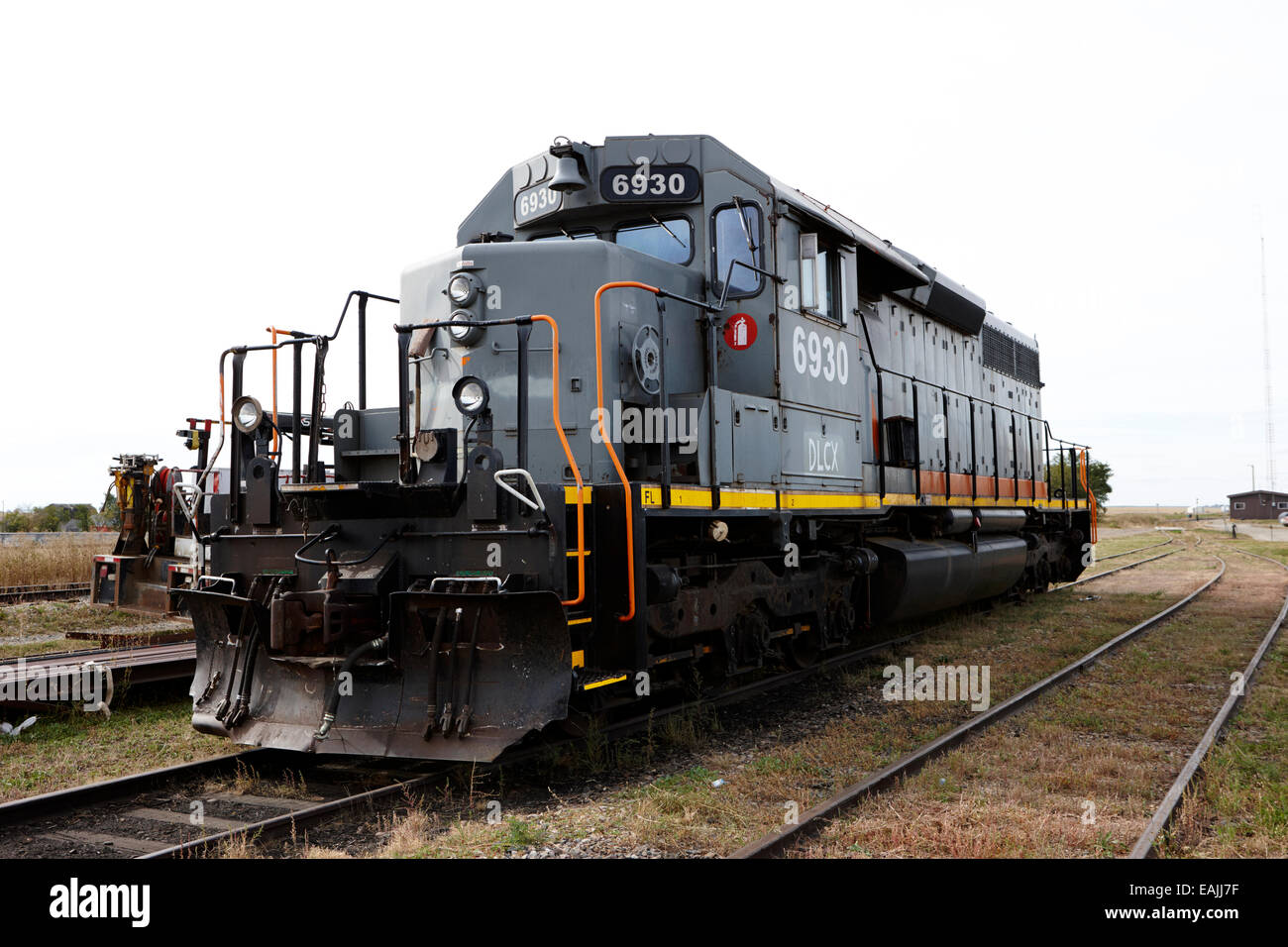 Grande sandhills ferroviaria locomotiva diesel 6930 leader del Saskatchewan, Canada Foto Stock