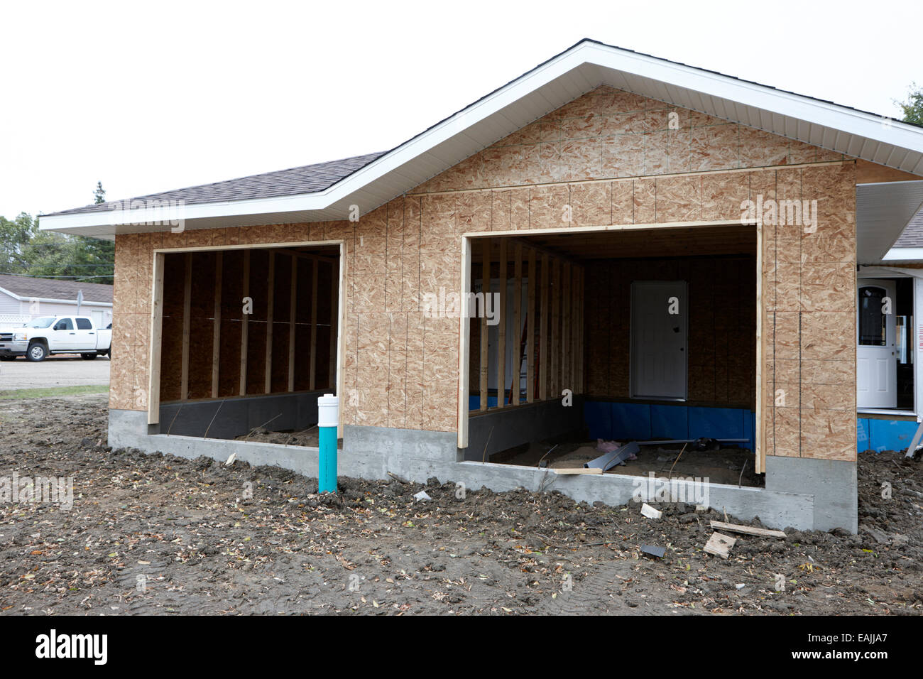 Town House in costruzione Saskatchewan Canada Foto Stock