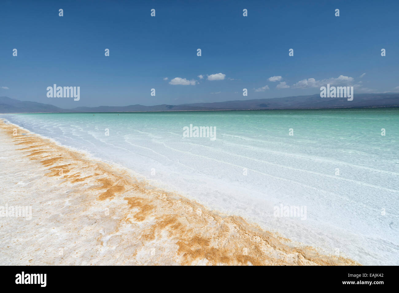 Il lago Assal, Gibuti Foto Stock