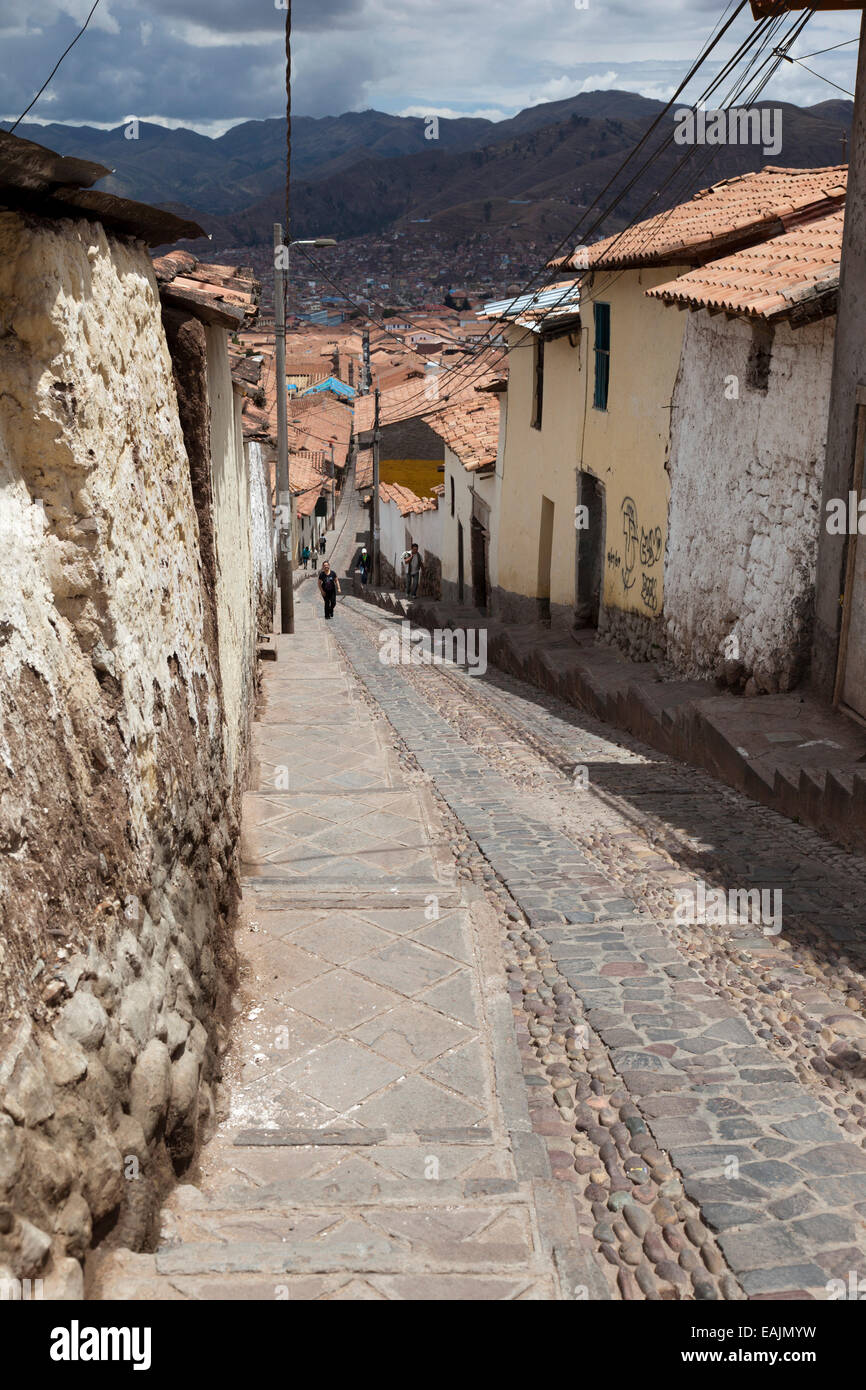 Street a Cuzco, Cusco, Perù, Sud America Foto Stock