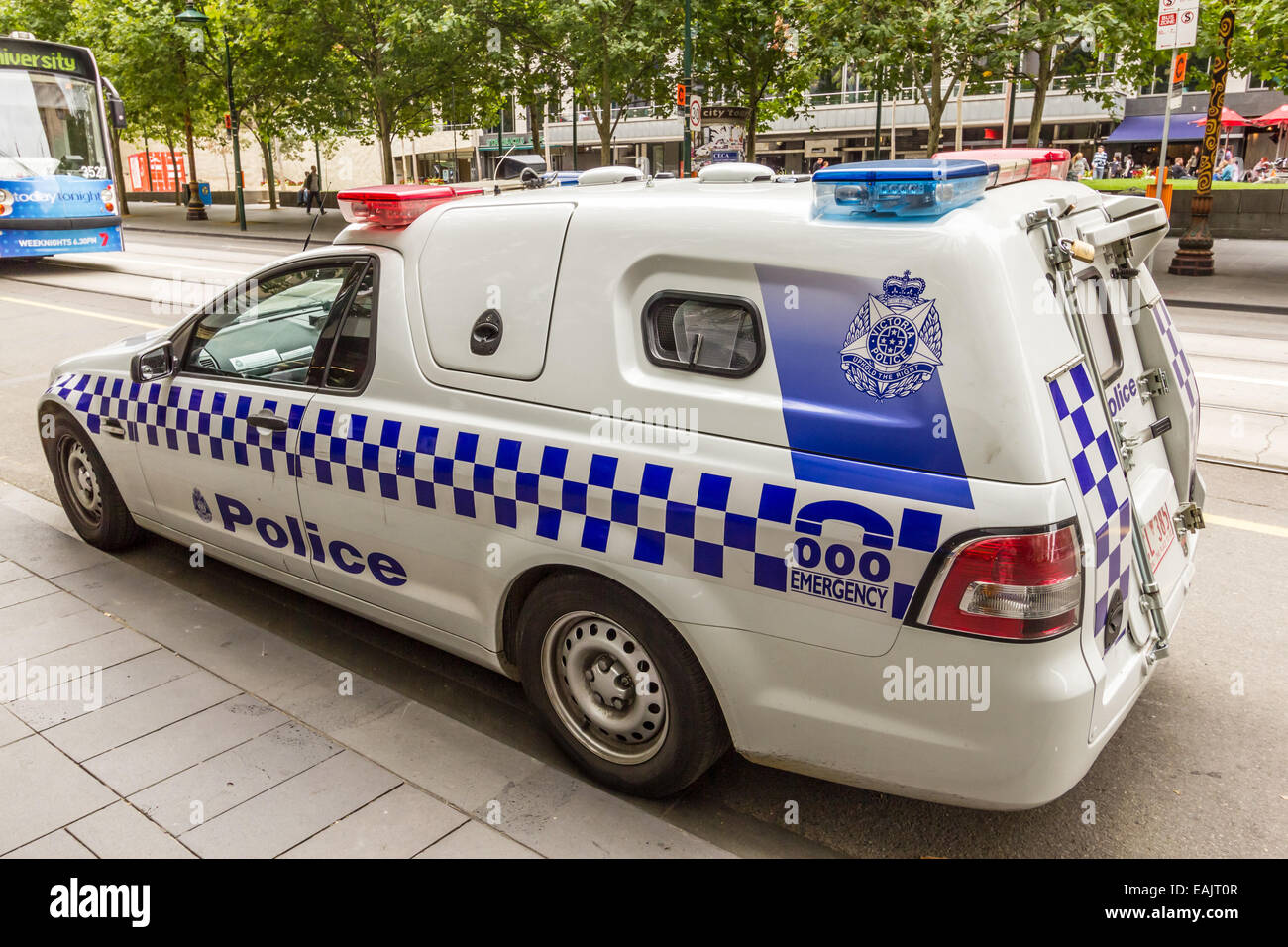 Una polizia vittoriano auto parcheggiate in Melbourne Foto Stock