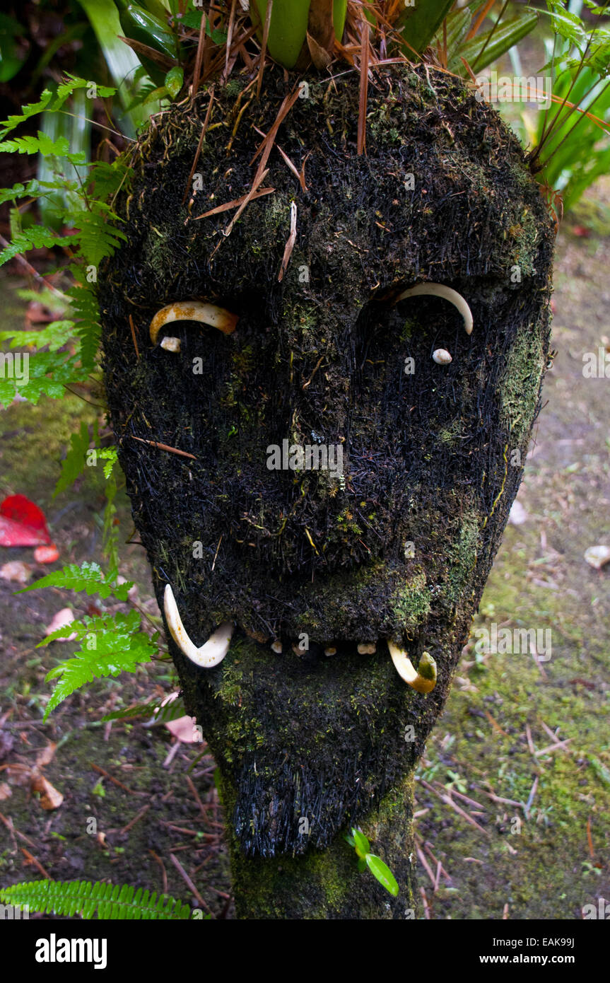 Maschera in legno, altopiani, Papua Nuova Guinea Foto Stock